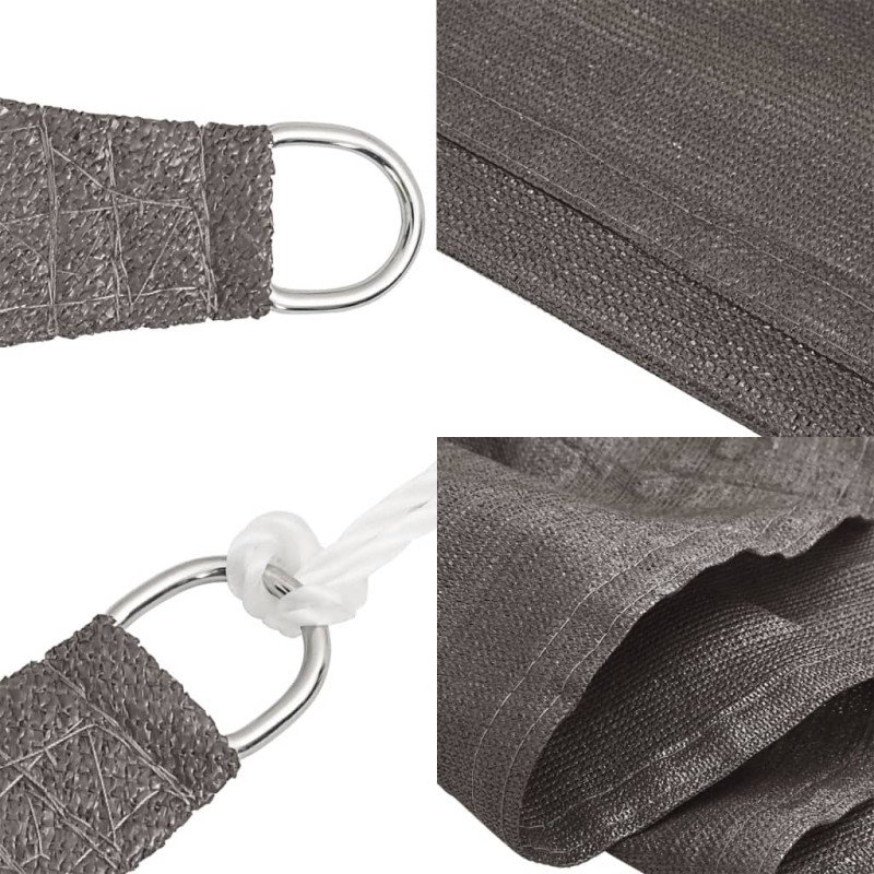 vidaXL Tieniaca plachta 160 g/m², antracitová 3x3 m, HDPE