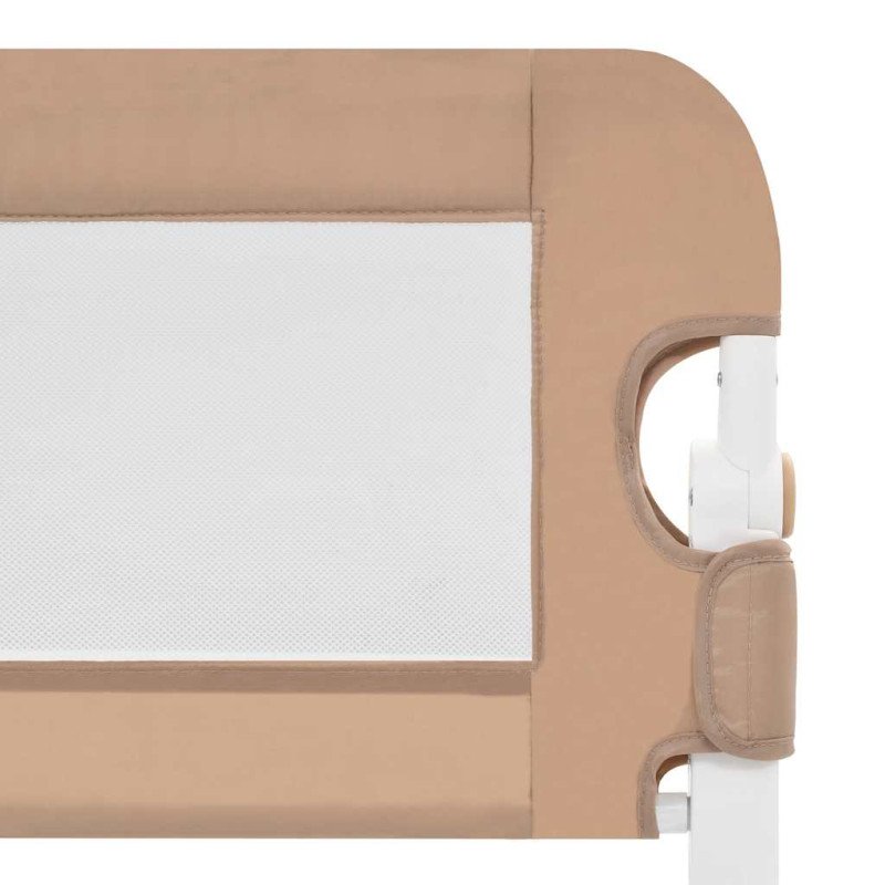 vidaXL Zábrana na detskú posteľ, sivohnedá 102x42 cm, polyester