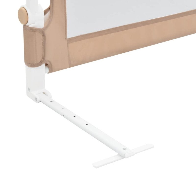 vidaXL Zábrana na detskú posteľ, sivohnedá 102x42 cm, polyester