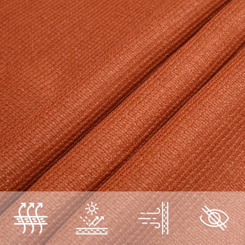 vidaXL Tieniaca plachta 160 g/m² oranžová 3,5x3,5x4,9 m HDPE
