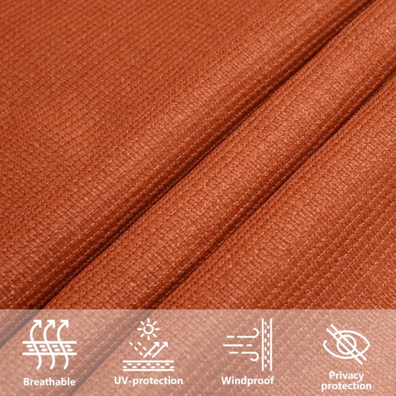 vidaXL Tieniaca plachta 160 g/m² oranžová 3,5x3,5x4,9 m HDPE