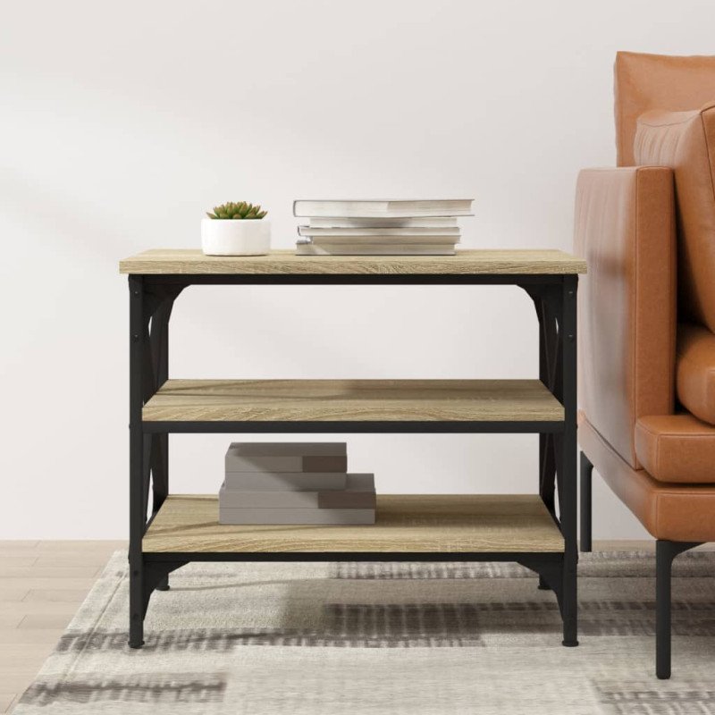 vidaXL Bočný stolík dub sonoma 55x38x45 cm spracované drevo
