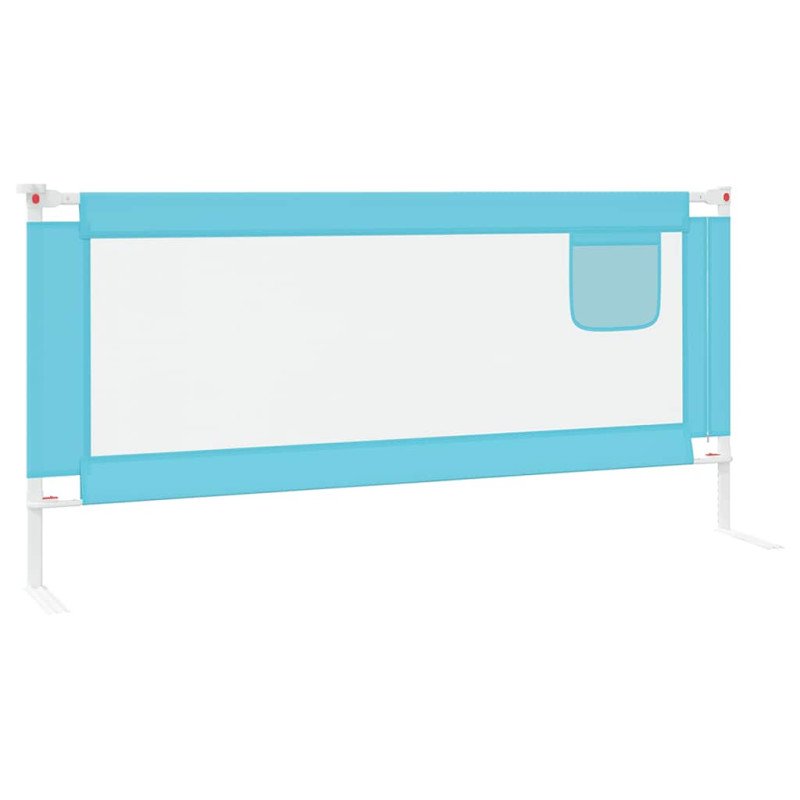 vidaXL Zábrana na detskú posteľ modrá 200x25 cm látka