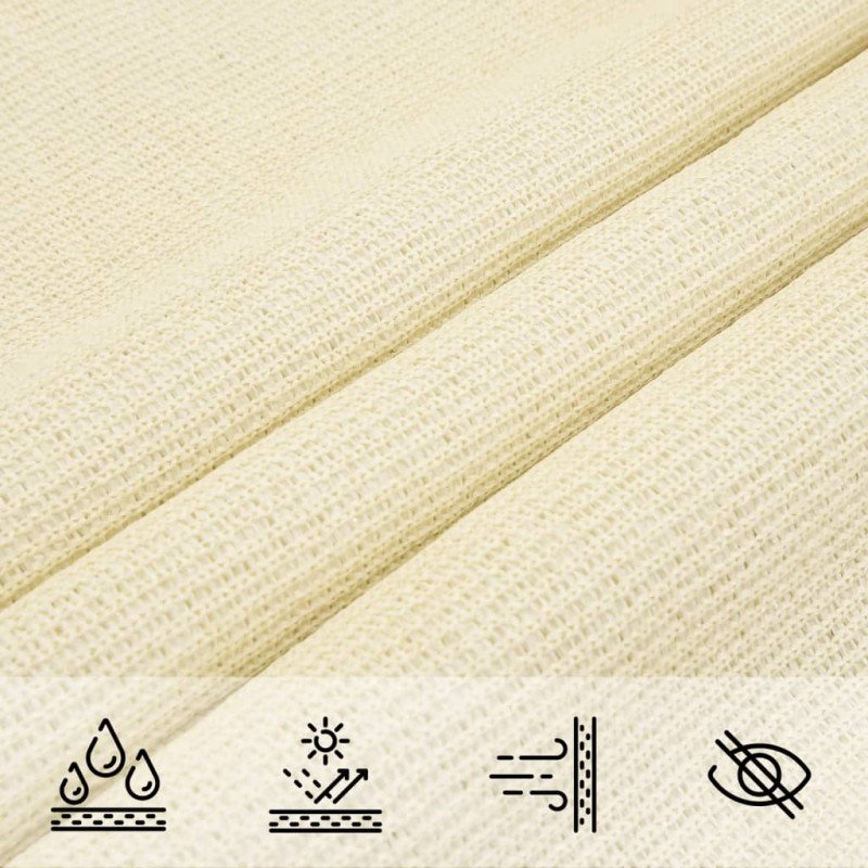 vidaXL Tieniaca plachta 160 g/m², krémová 4x4 m, HDPE