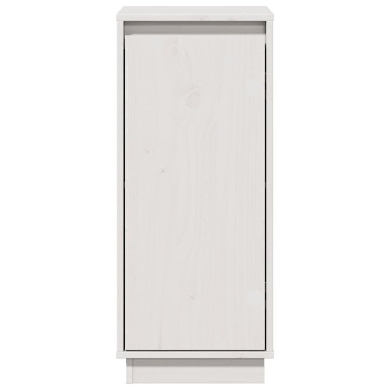 vidaXL Komoda biela 31,5x34x75 cm borovicový masív