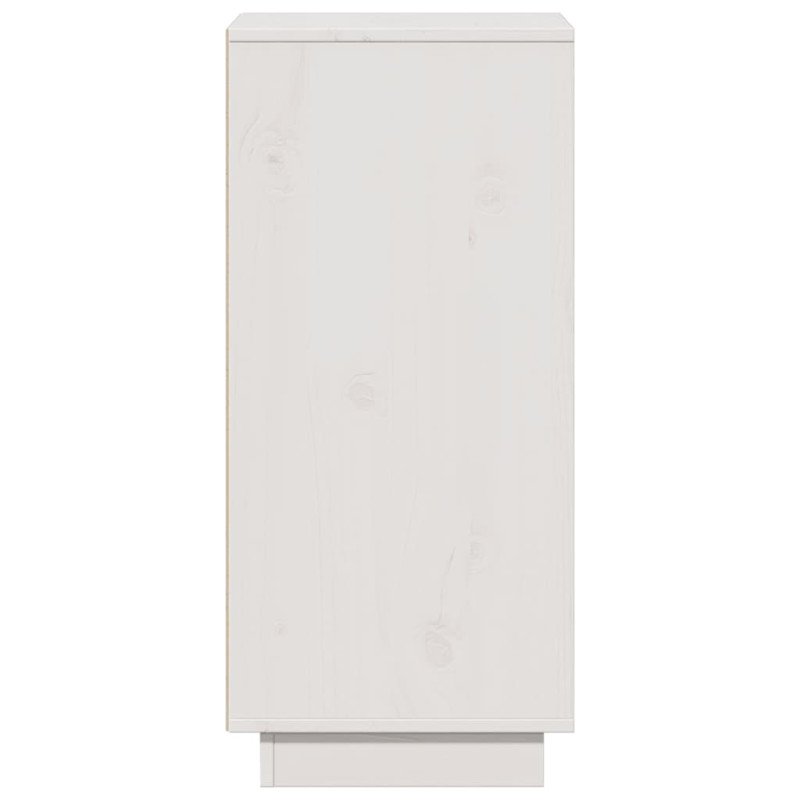 vidaXL Komoda biela 31,5x34x75 cm borovicový masív