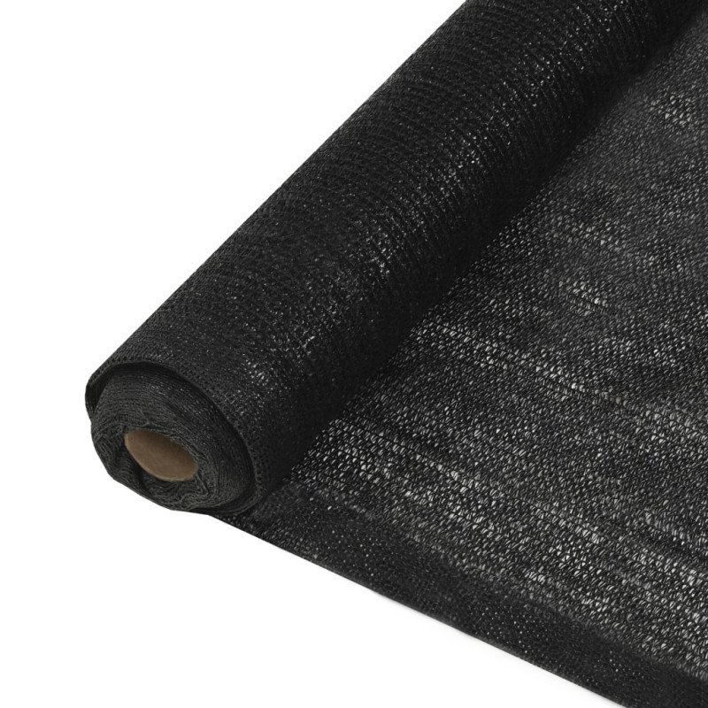 vidaXL Tieniaca sieť HDPE 1,5x25 m čierna