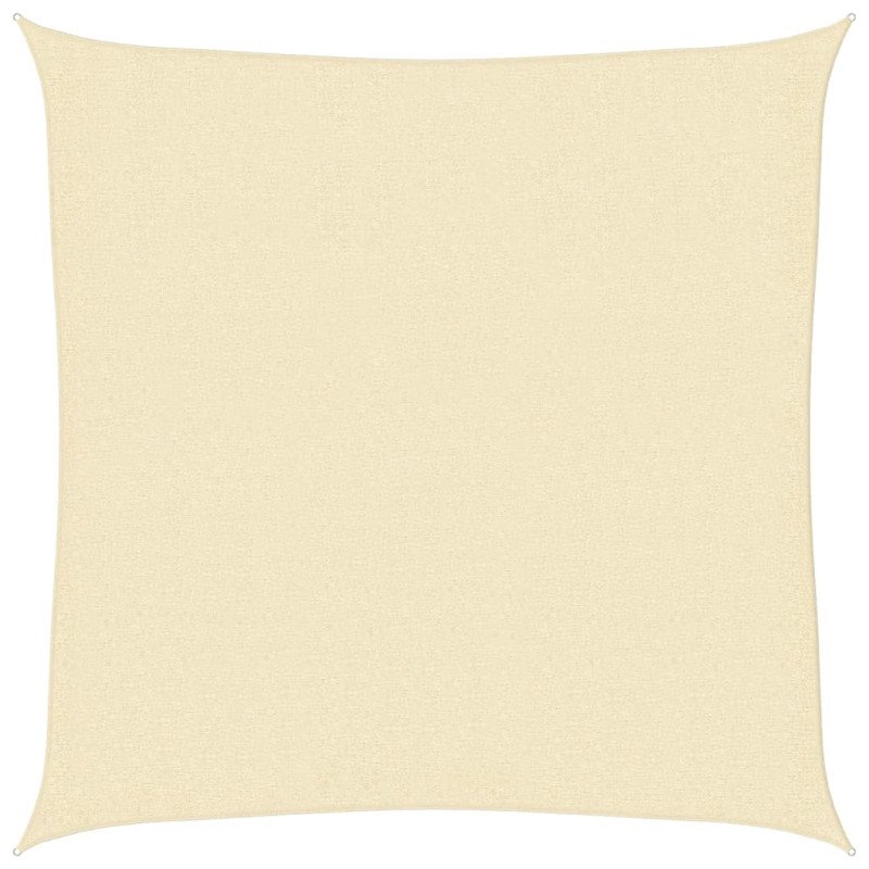 vidaXL Tieniaca plachta 160 g/m², krémová 3x3 m, HDPE