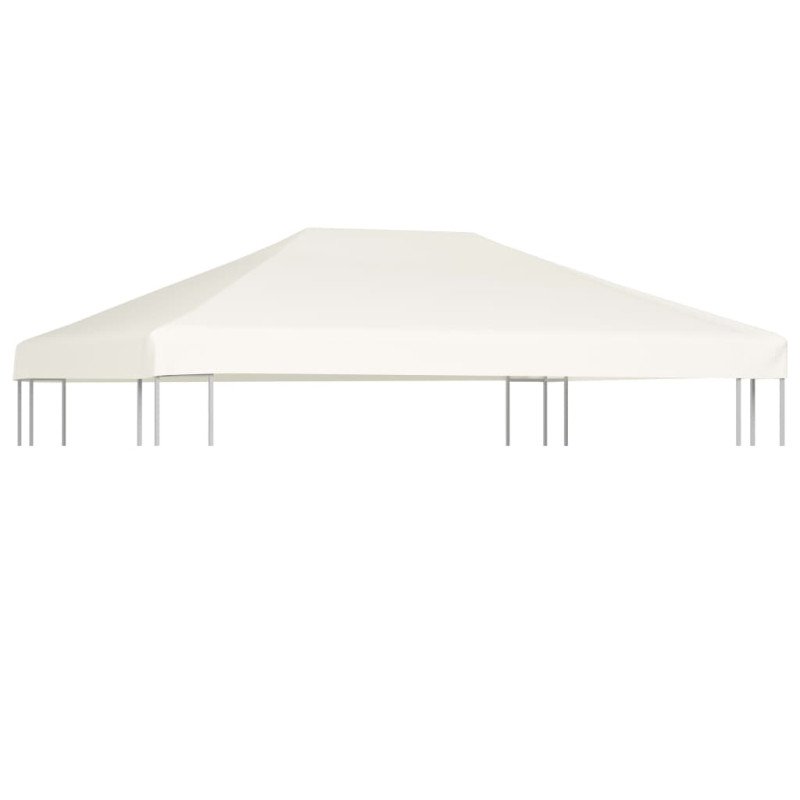 vidaXL Strieška na altánok 310 g/m² 4x3 m krémovo-biela