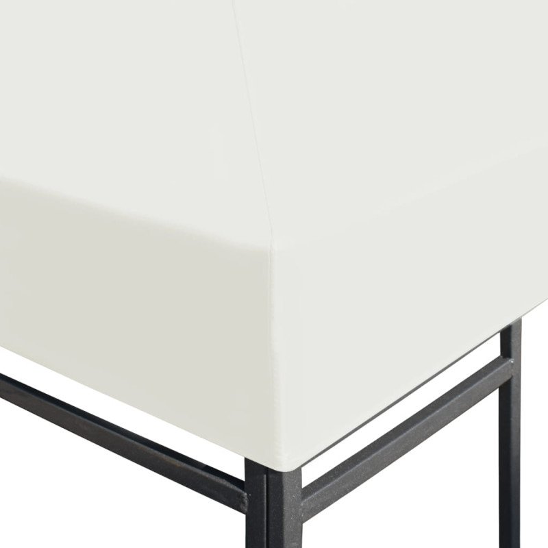 vidaXL Strieška na altánok 310 g/m² 4x3 m krémovo-biela