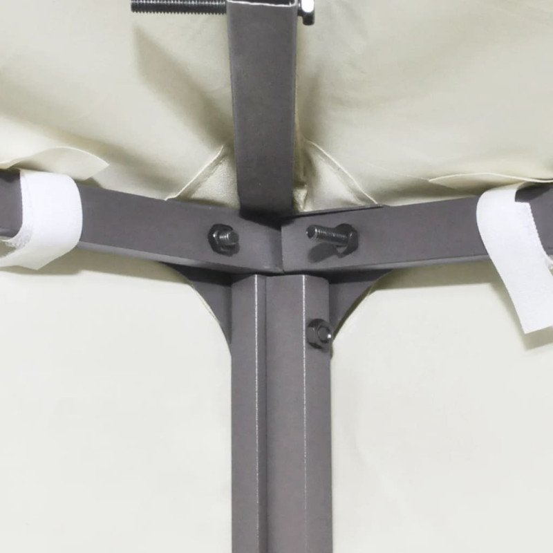 vidaXL Strieška na altánok 310 g/m² 4x3 m krémovo-biela