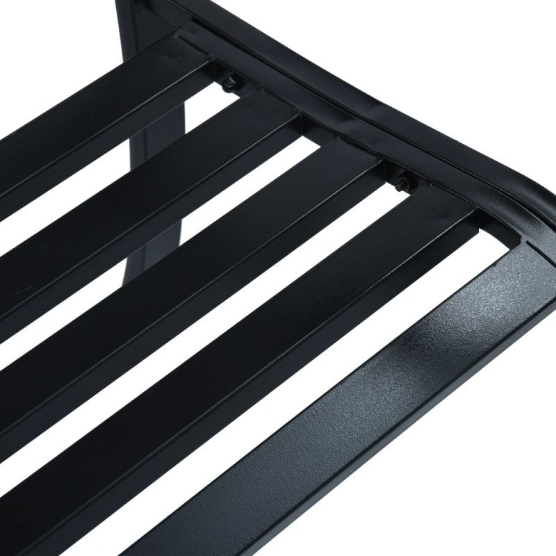 vidaXL Záhradná lavička 125 cm, čierna, oceľ