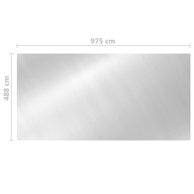 vidaXL Bazénová plachta strieborná 975x488 cm PE
