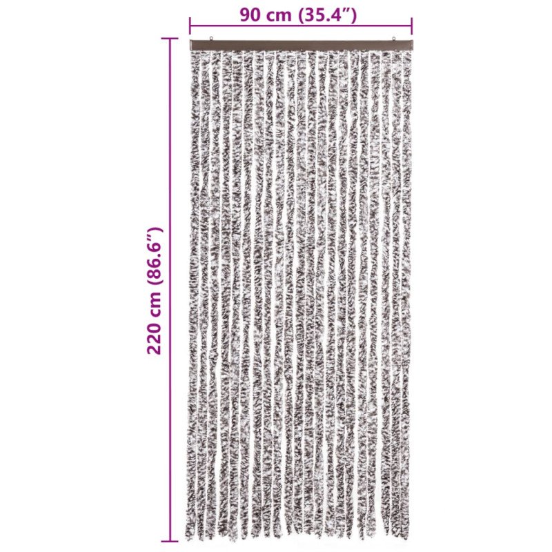 vidaXL Záves proti hmyzu, hnedý a béžový 90x220 cm, ženilka