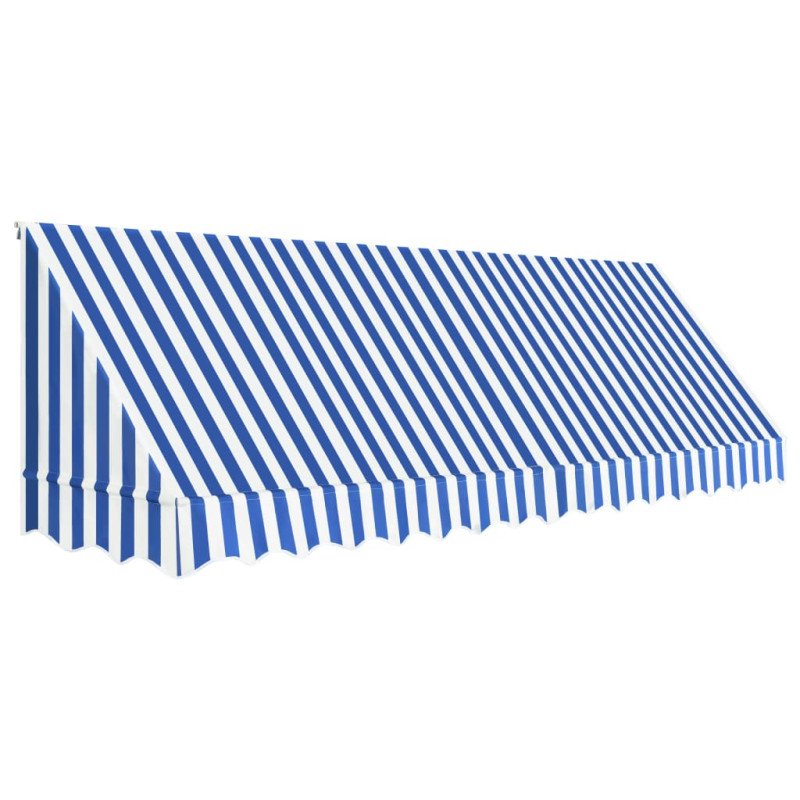 vidaXL Bistro markíza modro-biela 400x120 cm