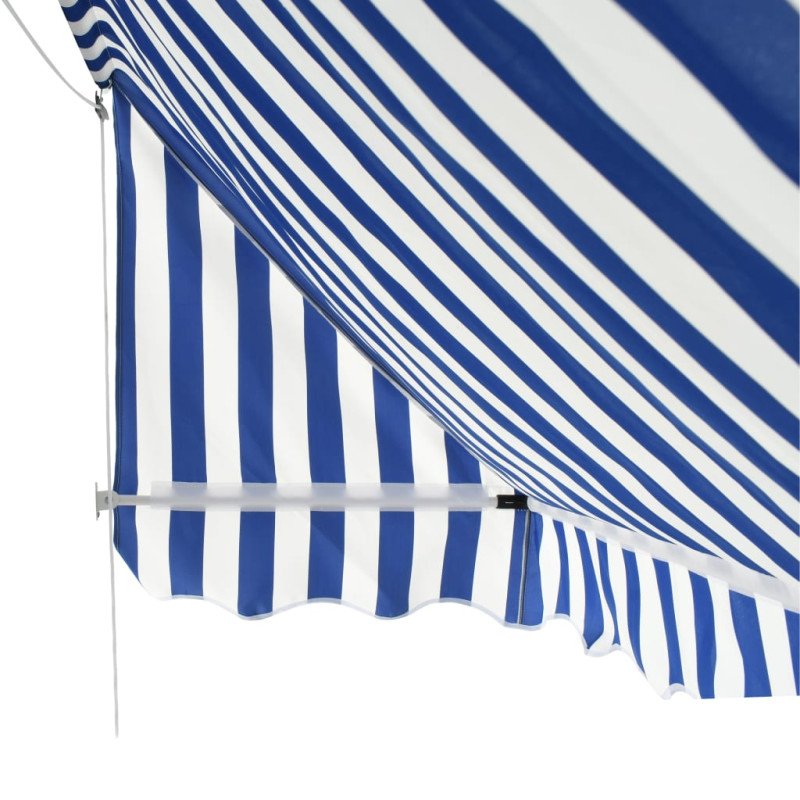 vidaXL Bistro markíza modro-biela 400x120 cm