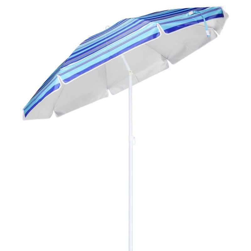 HI Plážový slnečník 200 cm modrý pruhovaný