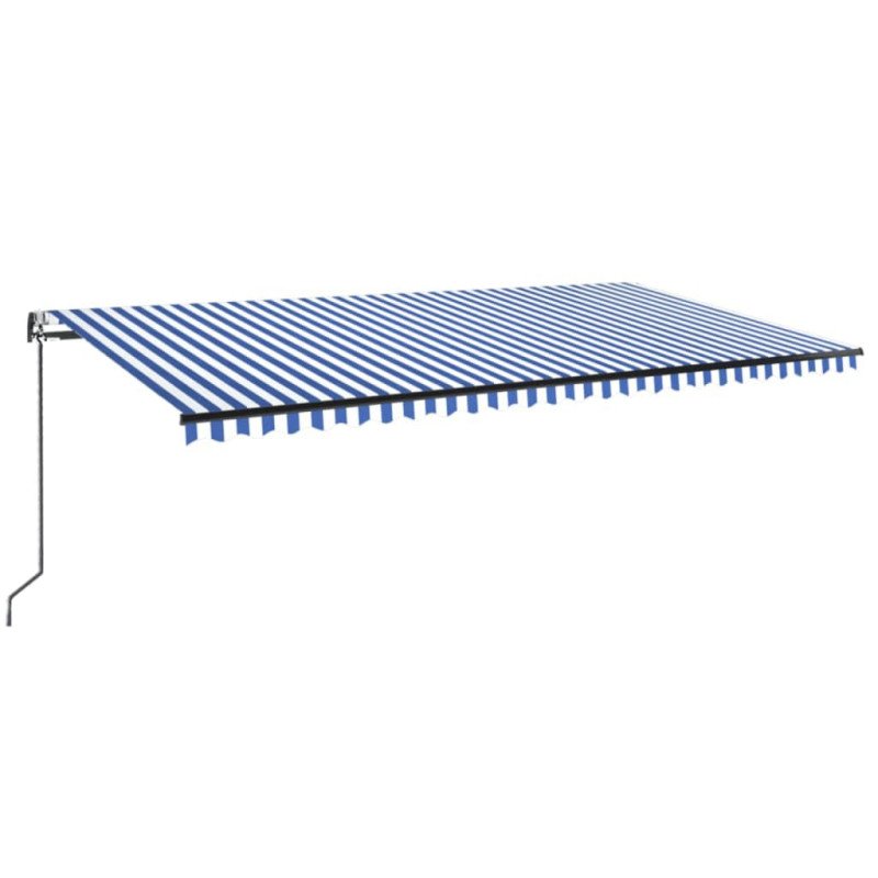 vidaXL Automaticky zaťahovacia markíza 600x350 cm modrá a biela