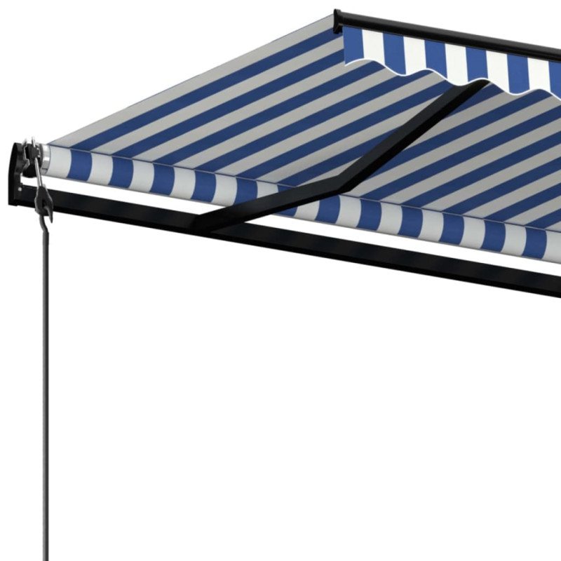 vidaXL Automaticky zaťahovacia markíza 600x350 cm modrá a biela