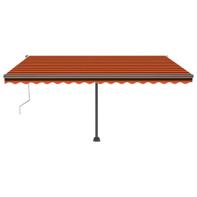 vidaXL Automatická markíza s LED a senzorom 400x300 cm oranžovo-hnedá