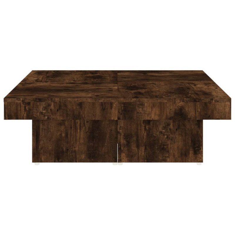 vidaXL Konferenčný stolík dymový dub 90x90x28 cm spracované drevo