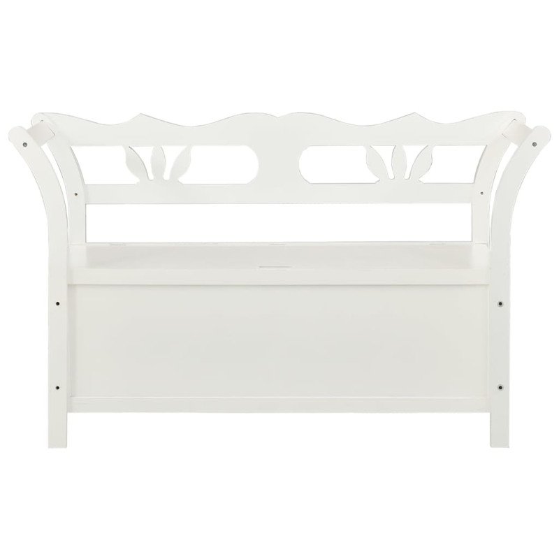 vidaXL Lavica biela 107x45x75,5 cm masívna jedľa