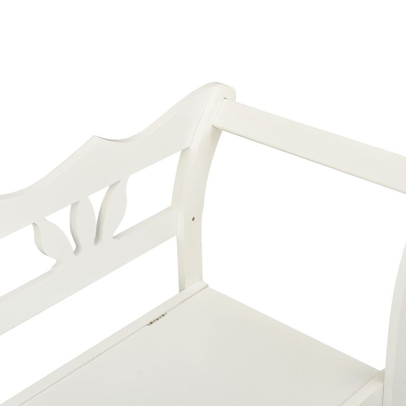 vidaXL Lavica biela 107x45x75,5 cm masívna jedľa