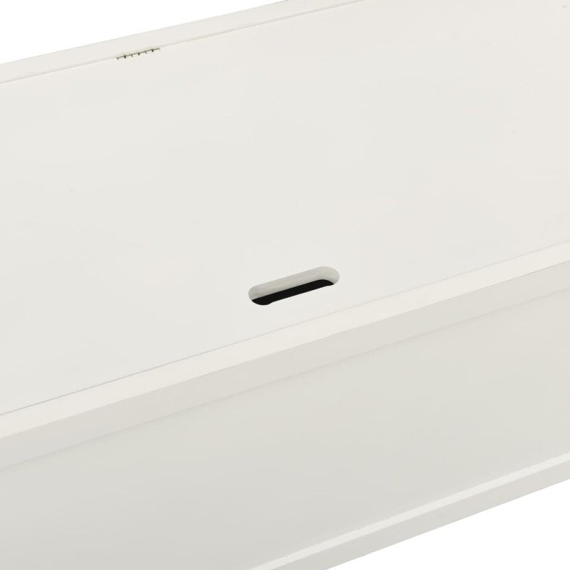 vidaXL Lavica biela 107x45x75,5 cm masívna jedľa