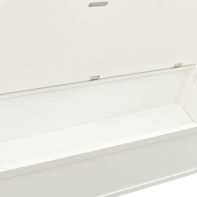 vidaXL Lavica biela 107x45x75,5 cm masívna jedľa