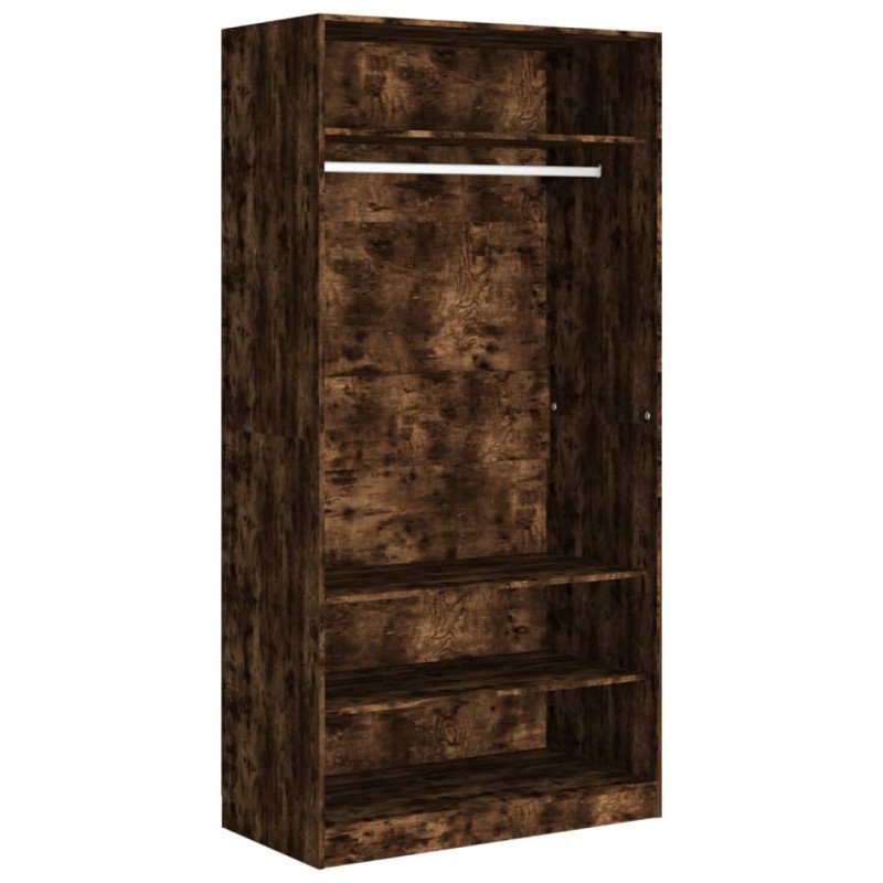 vidaXL Šatník dymový dub 100x50x200 cm spracované drevo