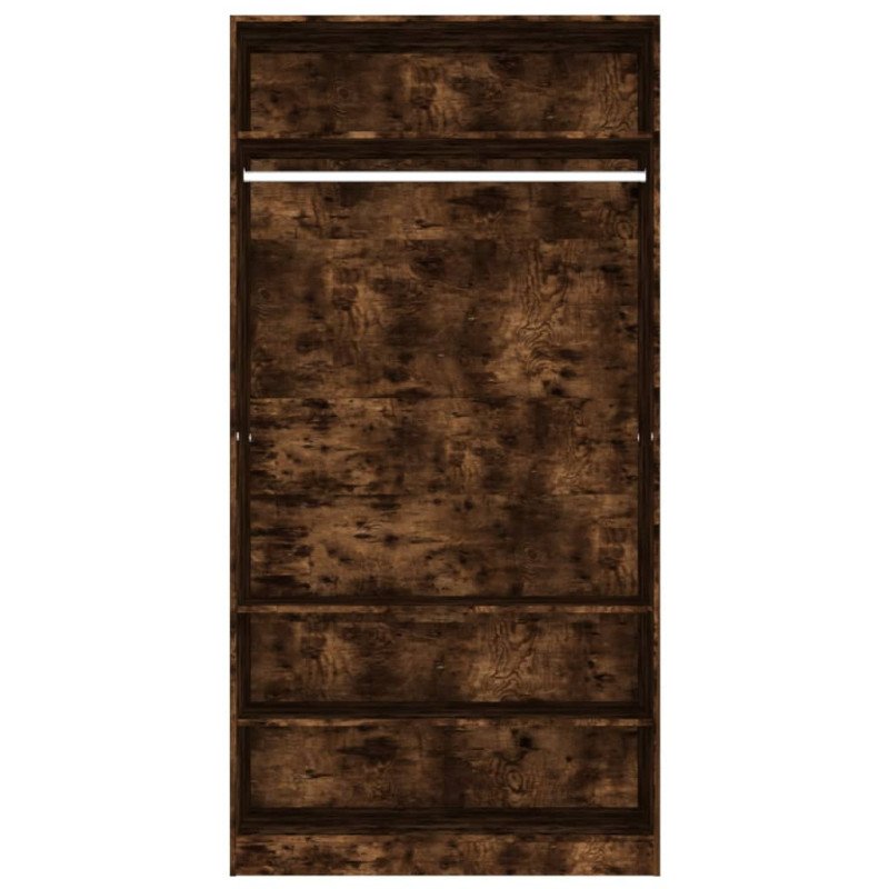 vidaXL Šatník dymový dub 100x50x200 cm spracované drevo