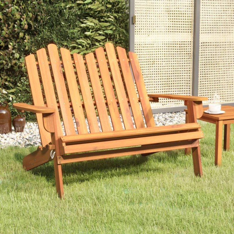 vidaXL Adirondack Záhradná lavička 126 cm masívne akáciové drevo