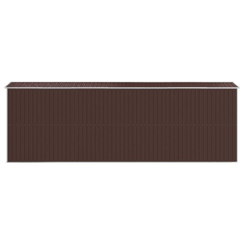 vidaXL Záhradná kôlňa tmavohnedá 192x606x223 cm pozinkovaná oceľ