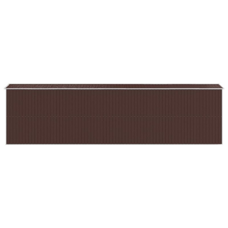 vidaXL Záhradná kôlňa tmavohnedá 192x772x223 cm pozinkovaná oceľ