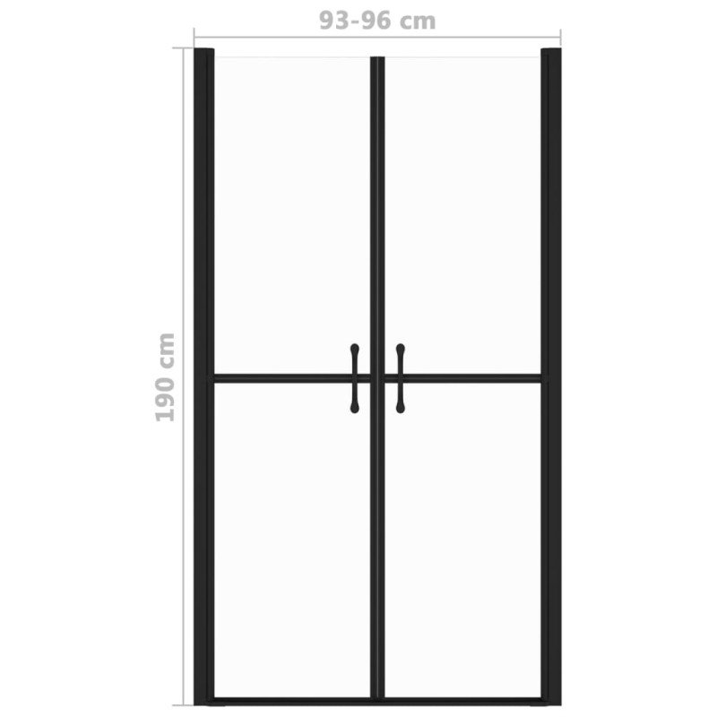 vidaXL Sprchové dvere priehľadné ESG (93-96)x190 cm