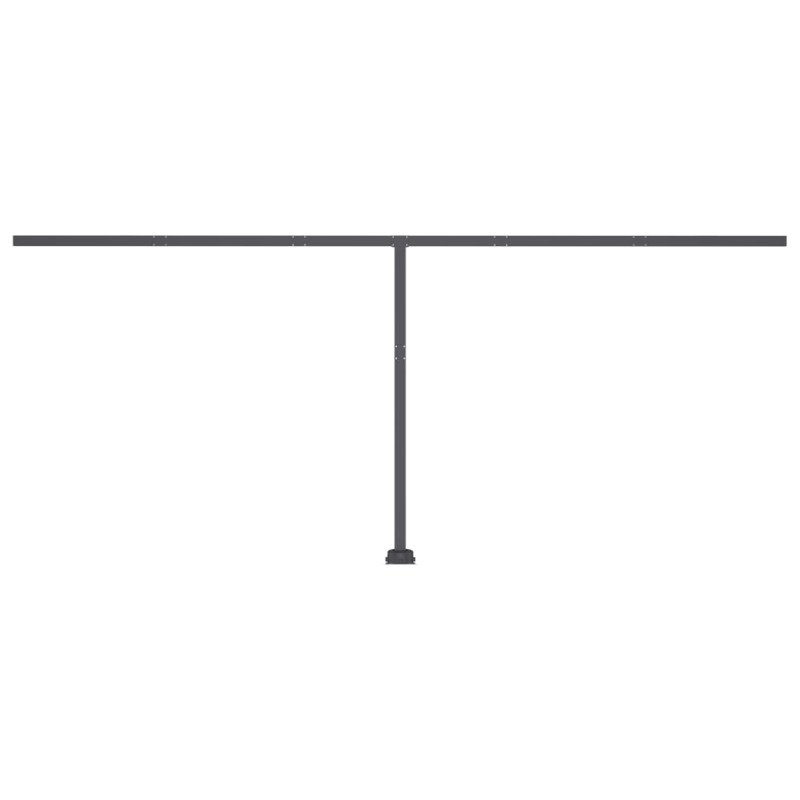 vidaXL Automatická markíza, LED a senzor vetra 600x350 cm, modrá/biela