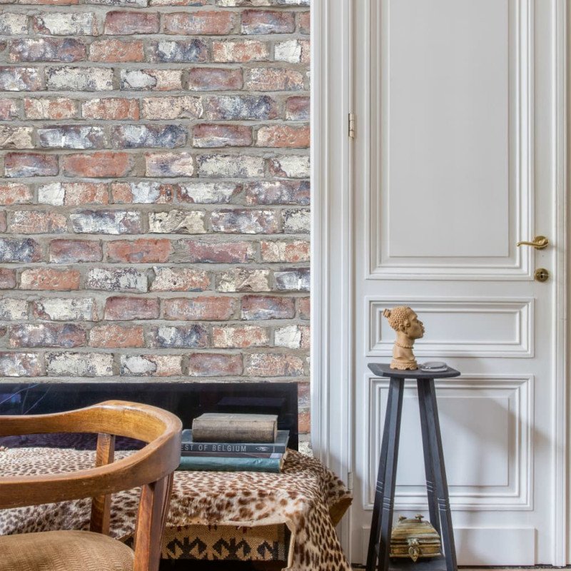DUTCH WALLCOVERINGS Tapeta tehlový dizajn viacfarebná EW3103 