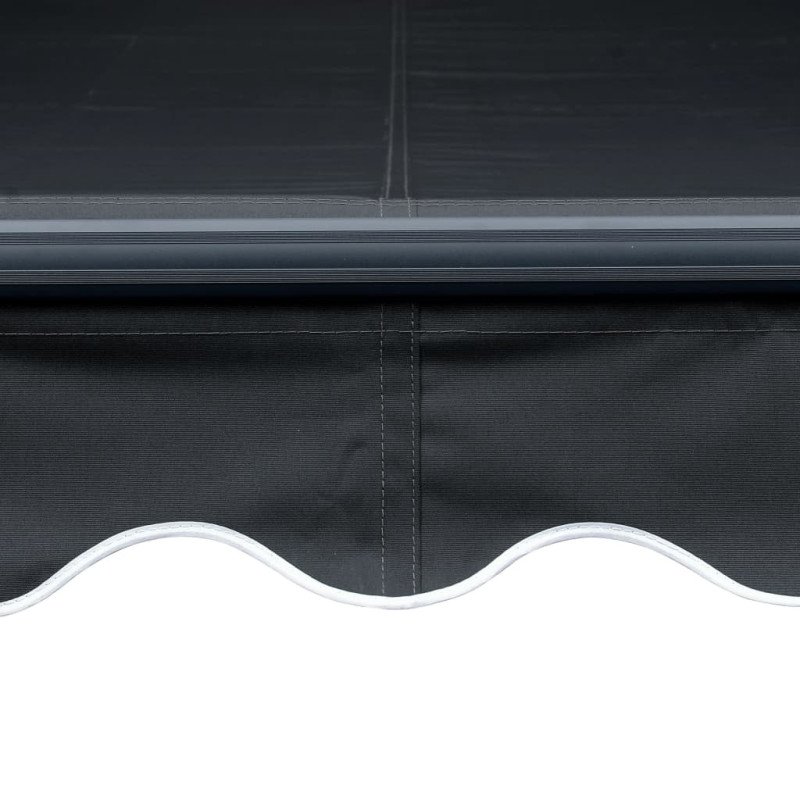 vidaXL Zaťahovacia markíza so senzorom vetra a LED 600x300 cm antracitová 
