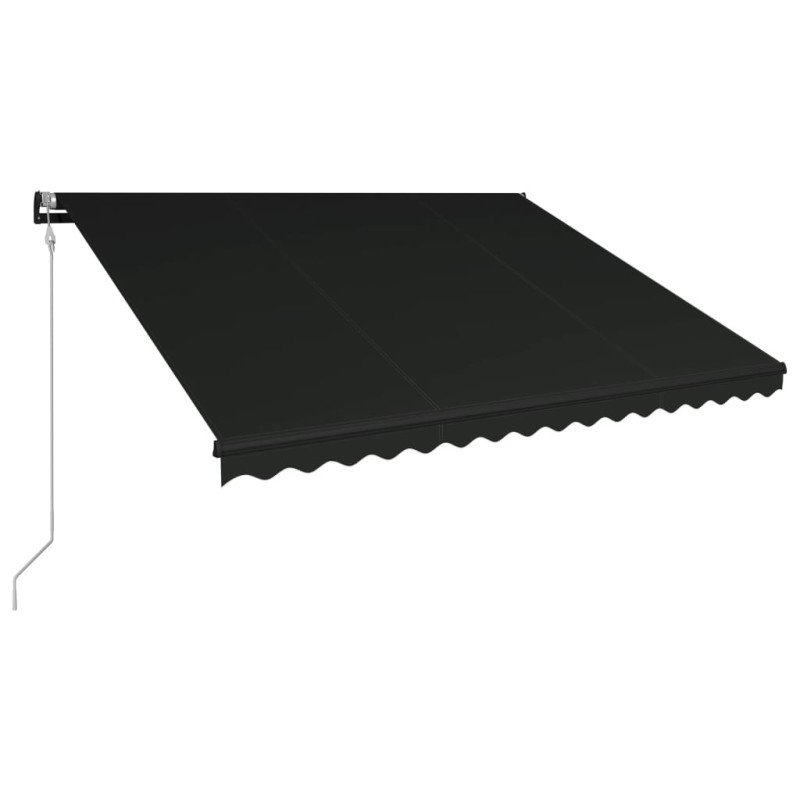 vidaXL Zaťahovacia markíza so senzorom vetra a LED 400x300 cm antracitová 
