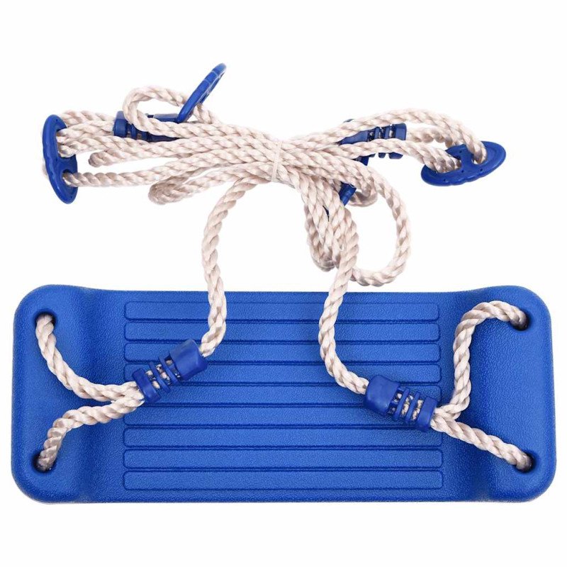  vidaXL Sedadlá na hojdačku s lanami 2 ks modré 37x15 cm polyetylén
