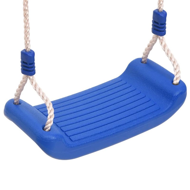  vidaXL Sedadlá na hojdačku s lanami 2 ks modré 37x15 cm polyetylén