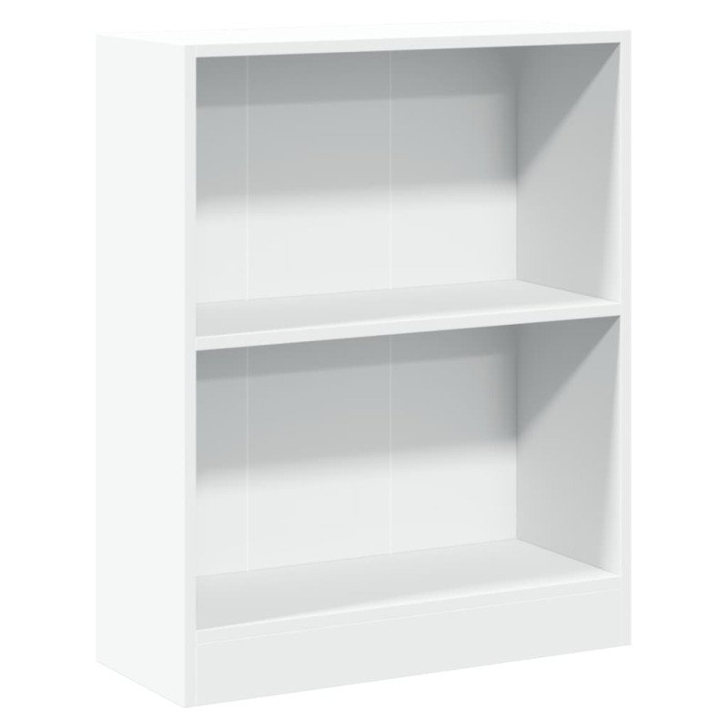 vidaXL Knižnica, biela 60x24x74,5 cm, kompozitné drevo