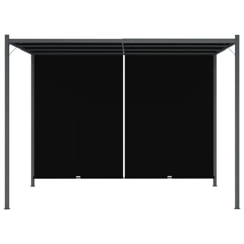 vidaXL Záhradná pergola s výsuvnou strechou antracitová 3x3 m