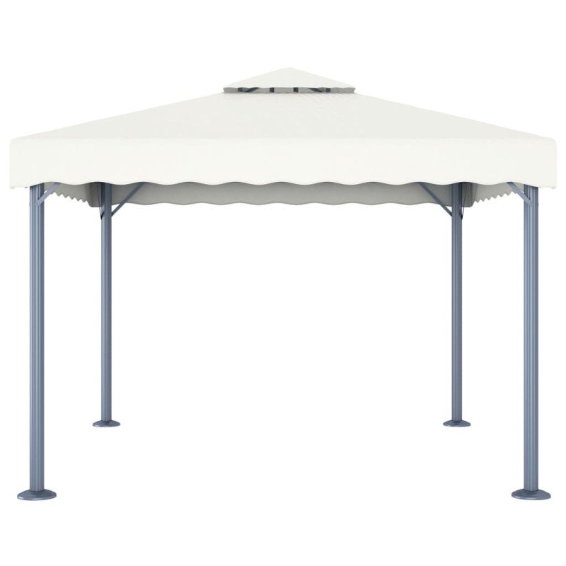 vidaXL Altánok 300x300 cm, krémový, hliník