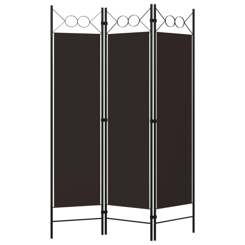 vidaXL Paraván s 3 panelmi, hnedý 120x180 cm 