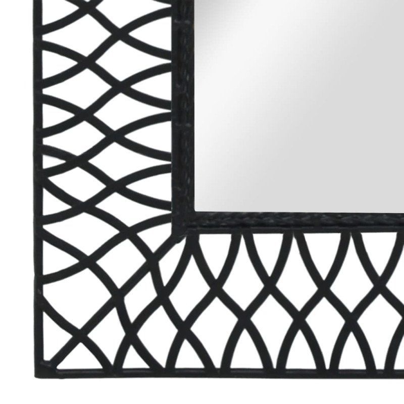 vidaXL Nástenné zrkadlo oblúkové 50x80 cm čierne