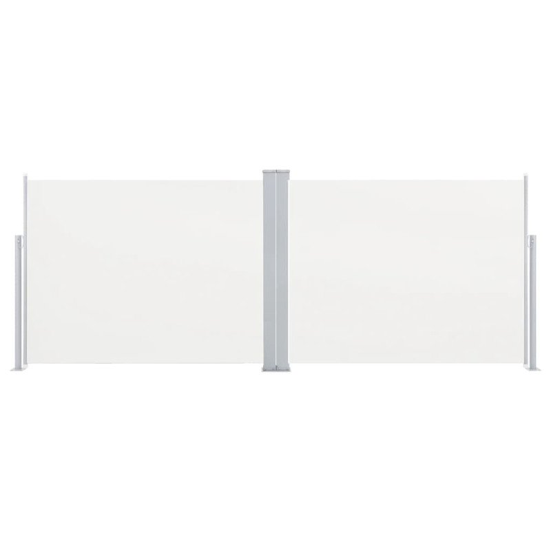 vidaXL Zaťahovacia bočná markíza, krémová 140x1000 cm