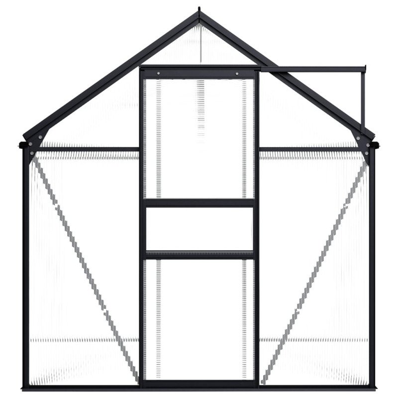 vidaXL Skleník, antracitový, hliník 4,75 m²