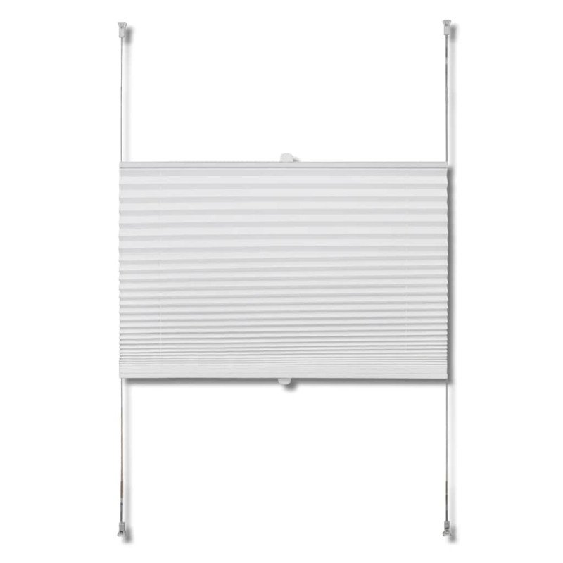Plisovaná roleta 90 x 200 cm, biela