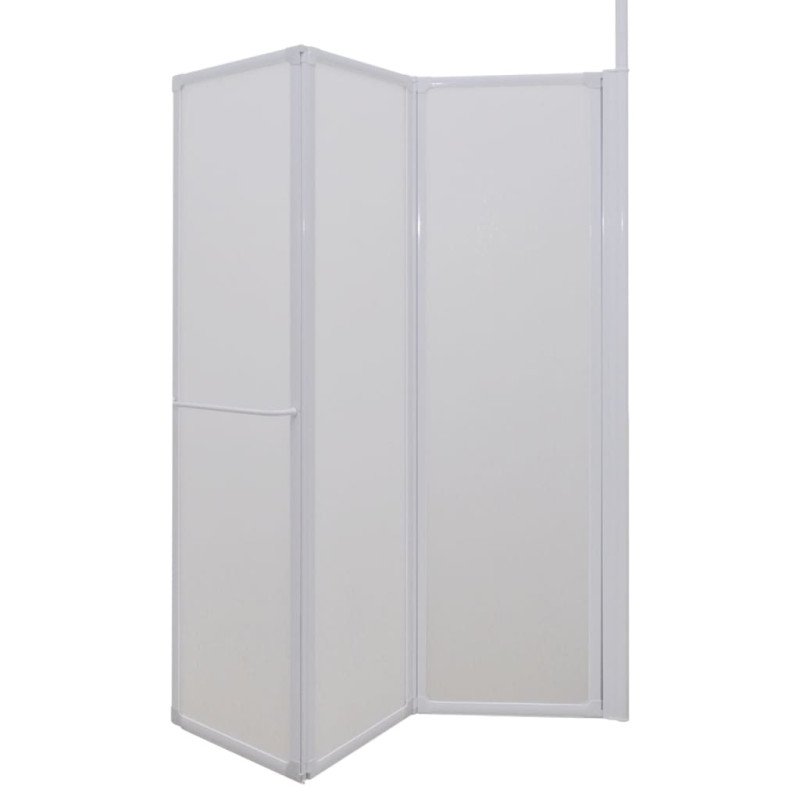 Vaňová zástena v tvare L 70x120x137 cm, 4 panely, skladacia 